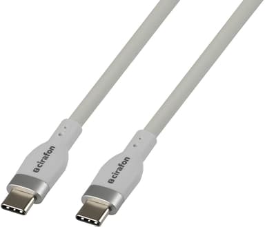Cirafon Sync/Charge Cable Silicon USB 3.2 Gen 2×2 20Gbps 240W Valkoinen 1m Valkoinen