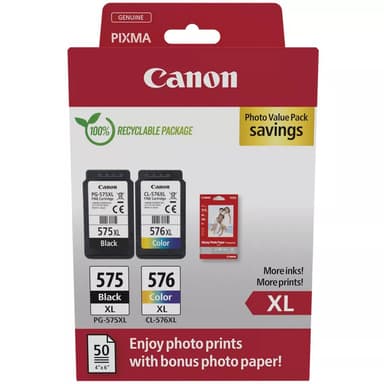 Canon Ink Photo Value Pack PG-575XL/CL-576XL 