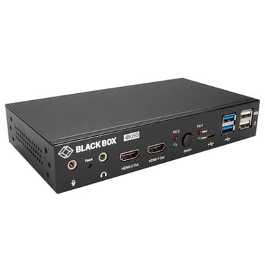 Black Box Black Box CONTROL 2 PCS WITH ONE KEYBOARD/MOUSE KVM-kytkin Musta 