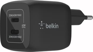Belkin 45W USB-C Gan PD PPS Dual Wall Charger 