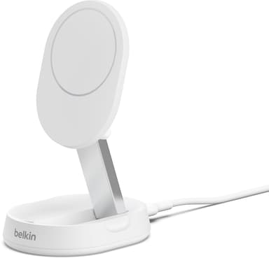 Belkin Convertible Qi2 15w Magnetic Charging Stand Valkoinen