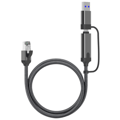 Direktronik Cable USB-C/USB-A - Gigabit LAN RJ-45 10m 
