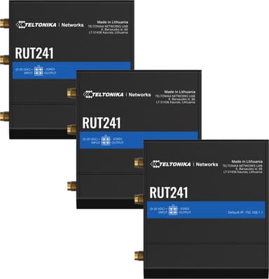 Teltonika RUT241 Industrial LTE Wireless Router 3-pack 