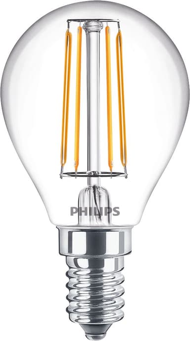 Philips LED E14 Globe Clear 3.4W (40W) 470 Lumen 2-Pack 