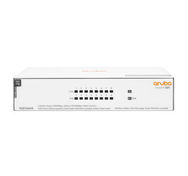 Aruba Networking Instant On 1430 8-Port Gigabit PoE 64W Switch 