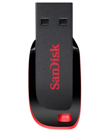 SanDisk Cruzer Blade 32GB USB A-tyyppi Musta, Punainen