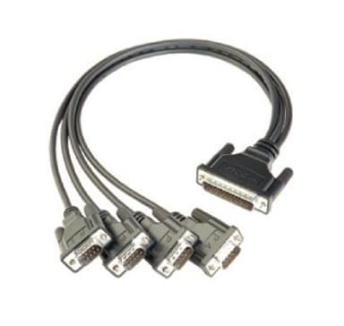 Moxa Cable - 4 port DB44M to DB9M (50 cm) (for CP104UL, CP-134U/I) DB44 DB9 Musta