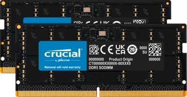 Crucial Crucial CT2K32G52C42S5 muistimoduuli 64 GB 2 x 32 GB DDR5 5200 MHz ECC 64GB 5200MHz 262-pin SO-DIMM