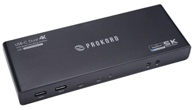 Prokord Workplace Charging Dockingstation USB-C 5K Dual Monitor 100W USB 3.2 Gen 1 (3.1 Gen 1) Type-A + Type-C