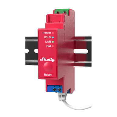 Shelly Pro 1PM DIN WiFi 1-Ch 16A Power Metering Red 