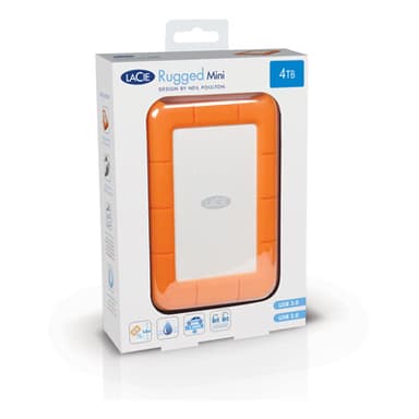 LaCie Rugged Mini 2TB USB 3.0 Hopea Oranssi 2000GB