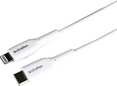 Cirafon Cirafon C-LT04W-1.2M matkapuhelimen kaapeli Valkoinen USB C Lightning 