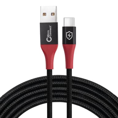 Microconnect USB-A To USB-C Data Blocker Cable 1.5m 1.5m USB A USB C Musta