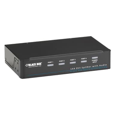 Black Box DVI-D Splitter with Audio and HDCP, 1 x 4 