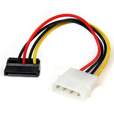 Startech .com 6in 4 Pin LP4 to Left Angle SATA Power Cable Adapter 