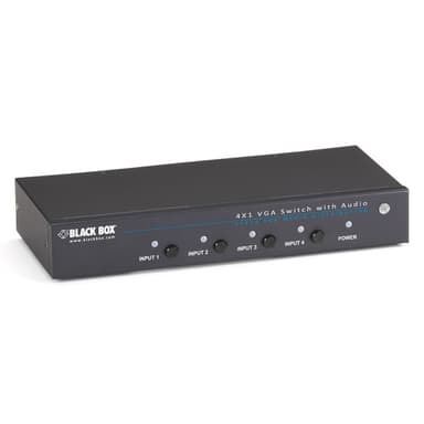 Black Box 4 x 1 VGA Switch with Serial and Audio 
