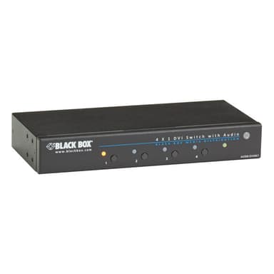 Black Box 4 x 1 DVI Switch with Audio 