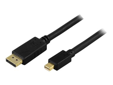 Deltaco DisplayPort-kabel 3m Mini DisplayPort Hann 20-pins DisplayPort Hann
