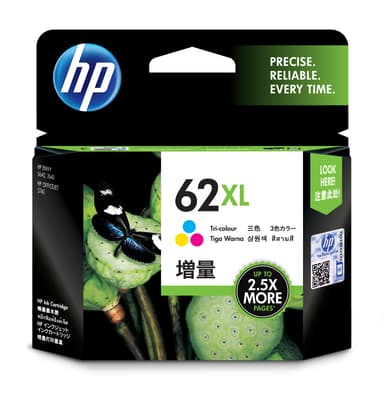 HP Muste Väri No.62XL C/m/Y 