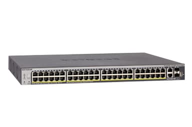 Netgear NETGEAR S3300-52X-PoE+ Hallittu L2/L3 10G Ethernet (100/1000/10000) Power over Ethernet -tuki musta 