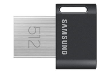 Samsung FIT Plus 512GB USB A-tyyppi Harmaa, Hopea
