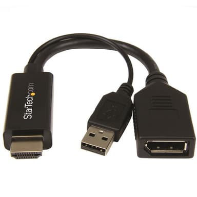 Startech HDMI to DisplayPort Converter Zwart 