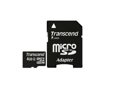 Transcend Flash-Muistikortti 4GB MicroSDHC