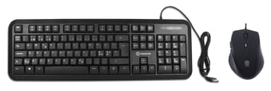 Voxicon Voxicon Wired Keyboard 210W + Wired Optical Mouse M30wb Pohjoismainen