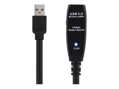 Deltaco USB3-1001 3m USB A USB A Musta