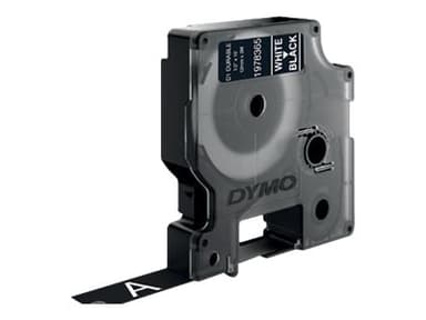 Dymo Tape D1 12mm Hvid/Sort Durable 