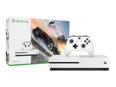 Microsoft Xbox One S 500GB - Forza Horizon 3 Bundle 500GB Valkoinen