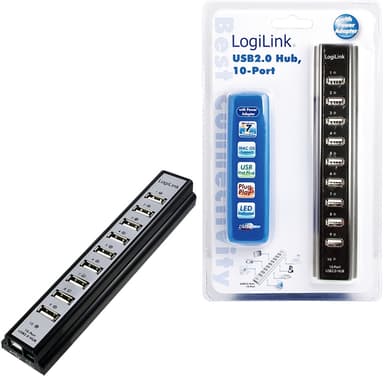 Logilink USB 2.0-Hub 10 Port USB Hubb 