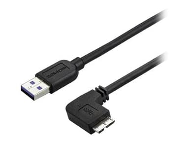 Startech 3ft Slim Right-Angle Micro USB 3.0 Cable 1m USB A Micro-USB B