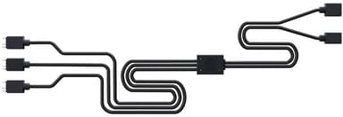 Cooler Master Addressable RGB 1-to-3 Splitter Cable 0.5m 3-stiftet blæserstikforbindelse Hun 3-stiftet blæserstikforbindelse Han