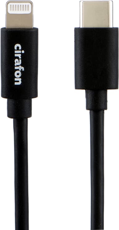 Cirafon Cirafon USB-C To Lightning Cable 0.5m - Black - New Mfi 0.5m Svart 