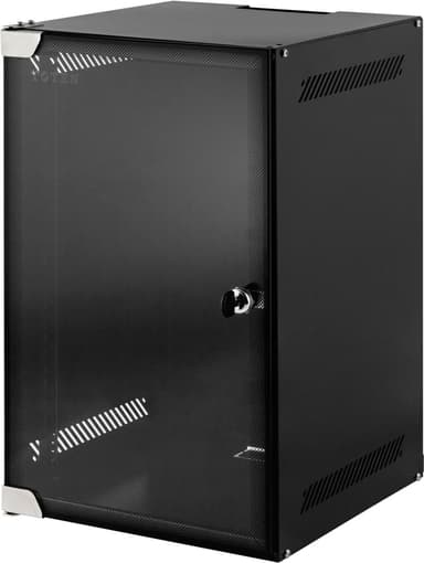 Toten 10" Väggskåp 9U 280X310 Glasdörr Svart 