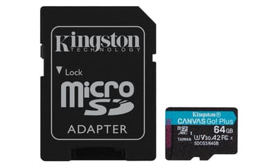 Kingston Canvas Go! Plus 64GB microSDXC UHS-I Memory Card 