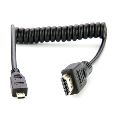 Atomos Micro HDMI to Full HDMI Cable 0.45m HDMI-tyyppi D (mikro) HDMI-tyyppi A (vakio) Musta