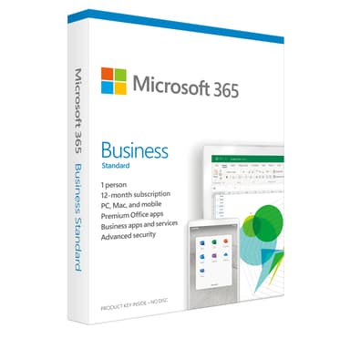 Microsoft 365 Business Standard Nor 1YR Subs Medialess 12måned(er) Abonnement