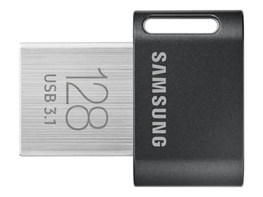 Samsung FIT Plus 128GB USB A-tyyppi Harmaa, Hopea