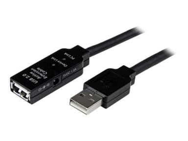 Startech 10m USB 2.0 Active Extension Cable M/F 4-stifts USB typ A Hona 4-stifts USB typ A 10m Hane 4-stifts USB typ A Hona 4-stifts USB typ A Hane