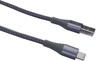Cirafon Sync/Charge Cable AM To Lightning 1.2m Braided B Mfi 1.2m Harmaa
