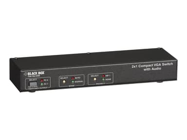 Black Box Compact VGA Switch 2 x 1 with Audio 