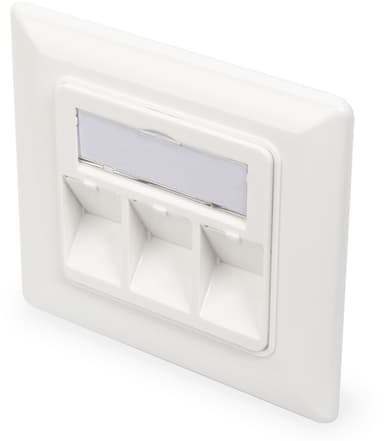 Digitus Keystone Faceplate 3-Port White 