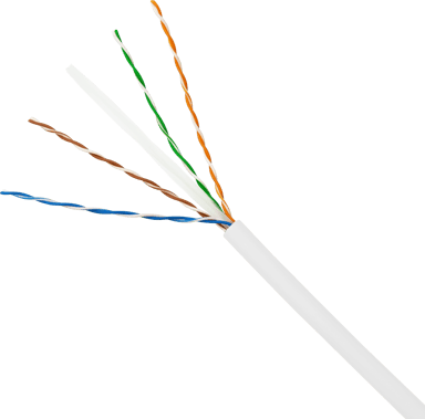 Direktronik Bulkkabel (slim) CAT 6a UTP (oskärmat tvinnat par) Vit 100m
