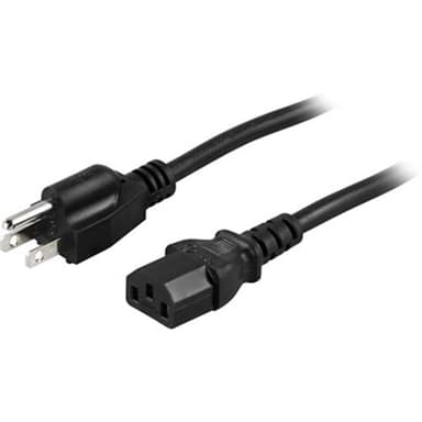 Deltaco DEL-109US 2m Strøm NEMA 5-15 Hann Strøm IEC 60320 C13