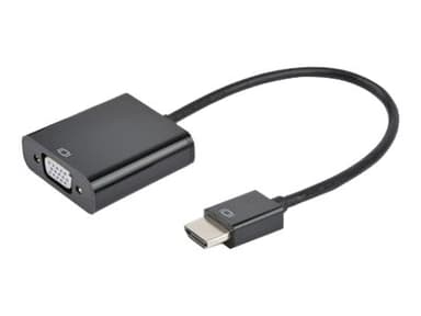 Prokord Videomuunnin LSZH HDMI-tyyppi A (vakio) VGA (D-Sub) + 3.5mm Musta