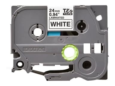 Brother Tape TZe-SL251 24mm Selvlaminerende Sort/Hvit 