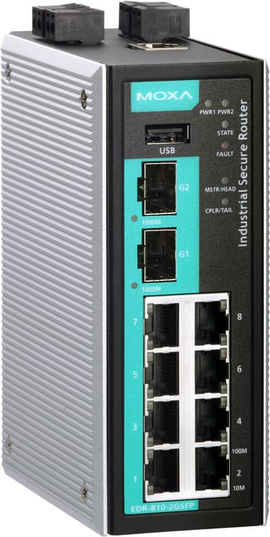 Moxa EDR-810-2GSFP teollisuustason palomuuri 