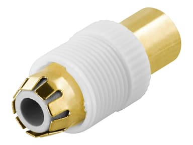 Deltaco Adapter F-kontakt Hane